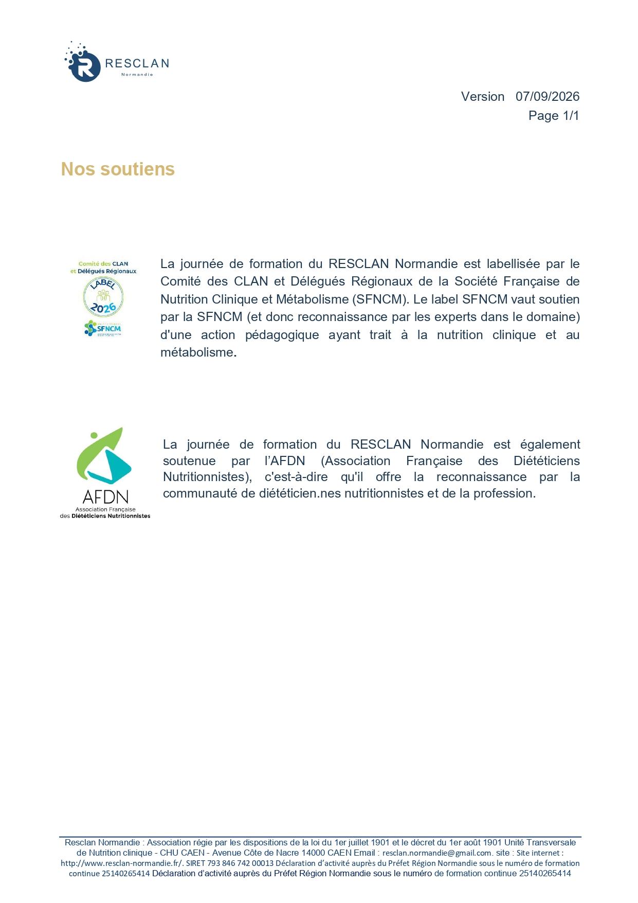 Nos soutiens